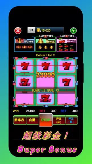 Pachin Sloan, slot machine screenshot