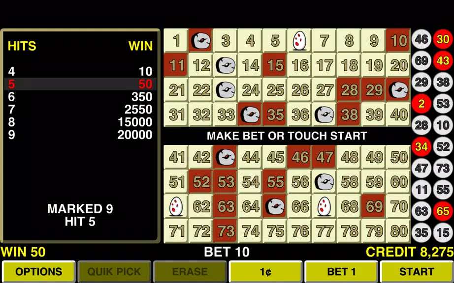 Keno Eggs Las Vegas Casino screenshot