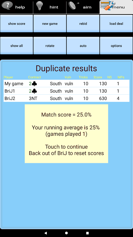 BJ Bridge Beginner screenshot