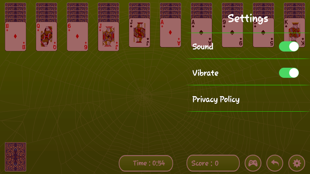 Solitario Spider screenshot