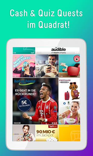Kwizzmo - Cash & Quiz Quests im Quadrat! screenshot