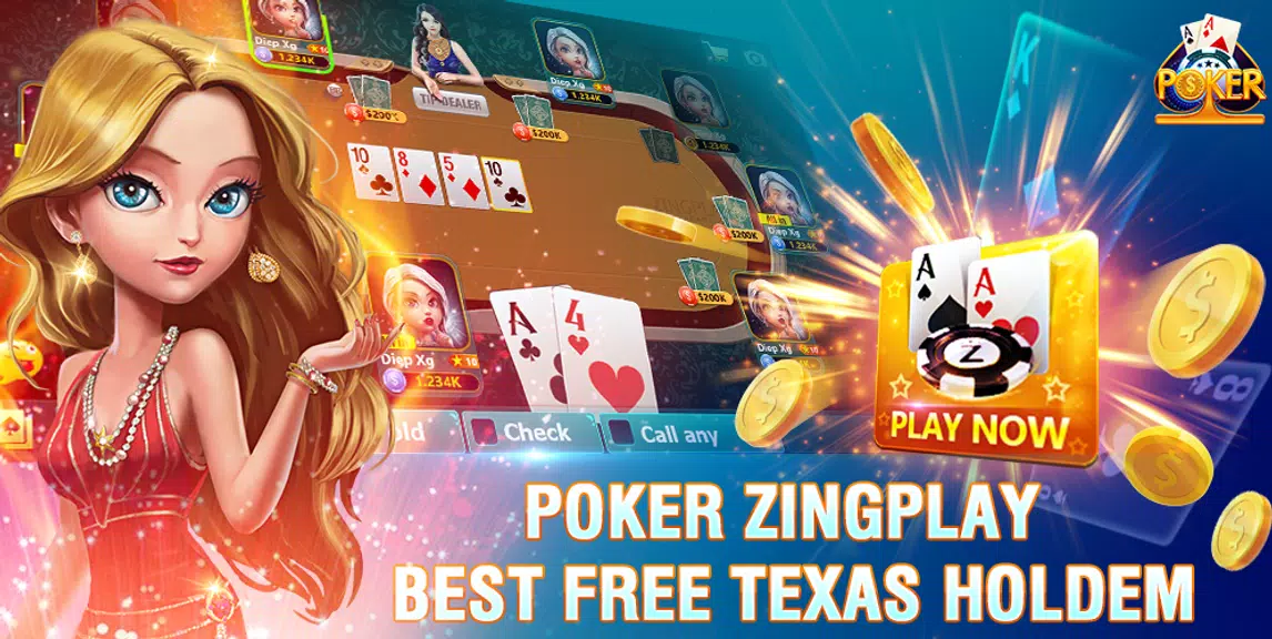 Poker ZingPlay - Best Free Texas Holdem screenshot
