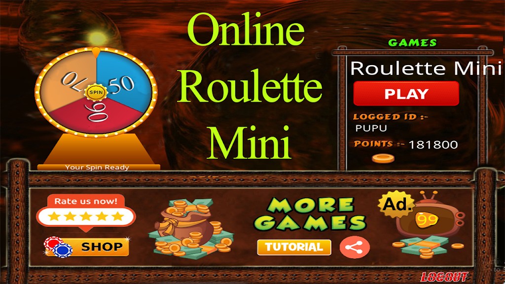 mini roulette machine screenshot