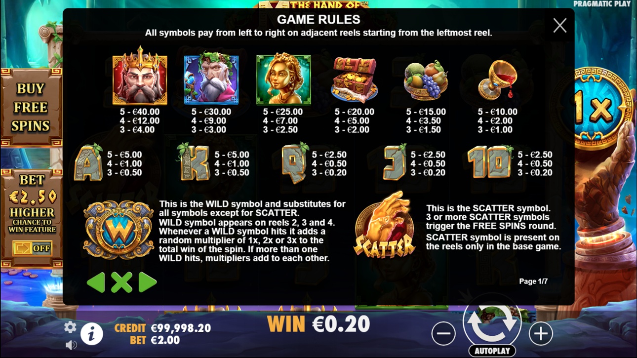 The Hand of Midas Slot Casino screenshot