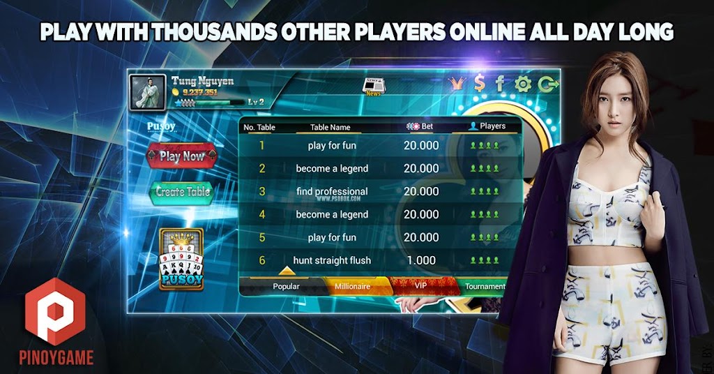 pusoy game, pinoy pusoy game screenshot