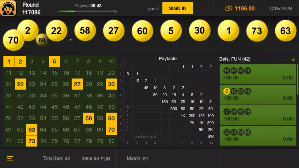 Keno Night screenshot