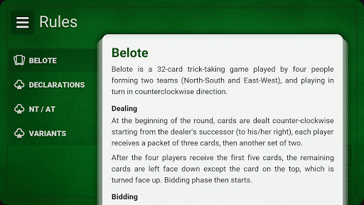 French Belote screenshot