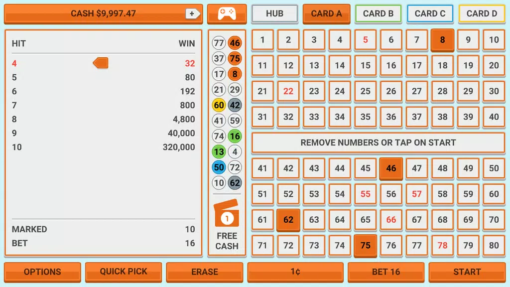 Colorful Keno: Casino Game screenshot