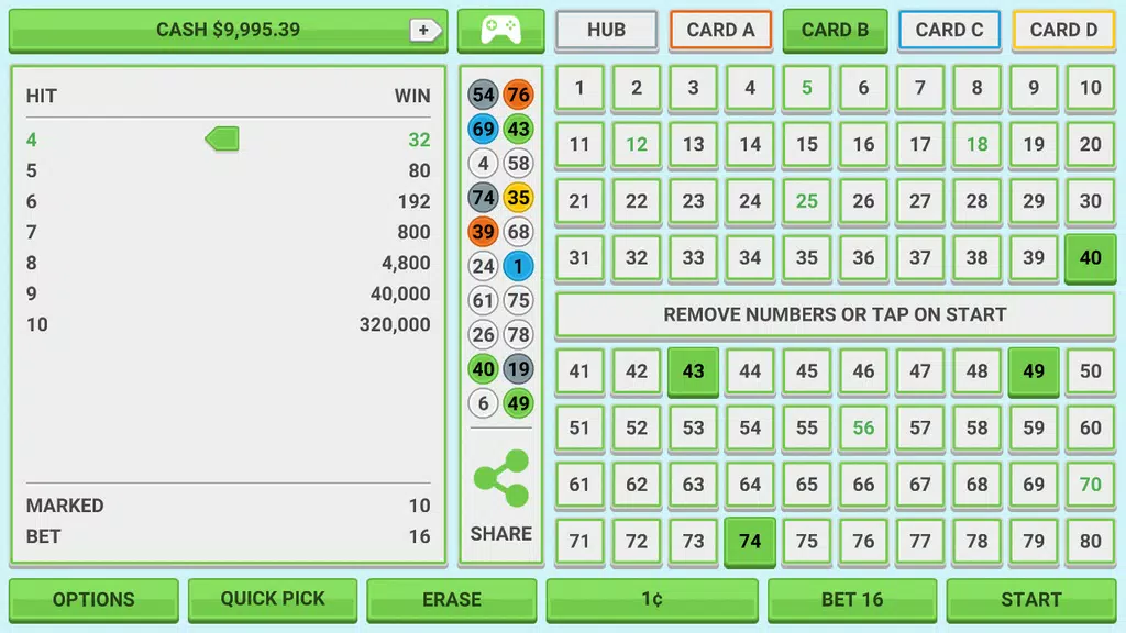 Colorful Keno: Casino Game screenshot