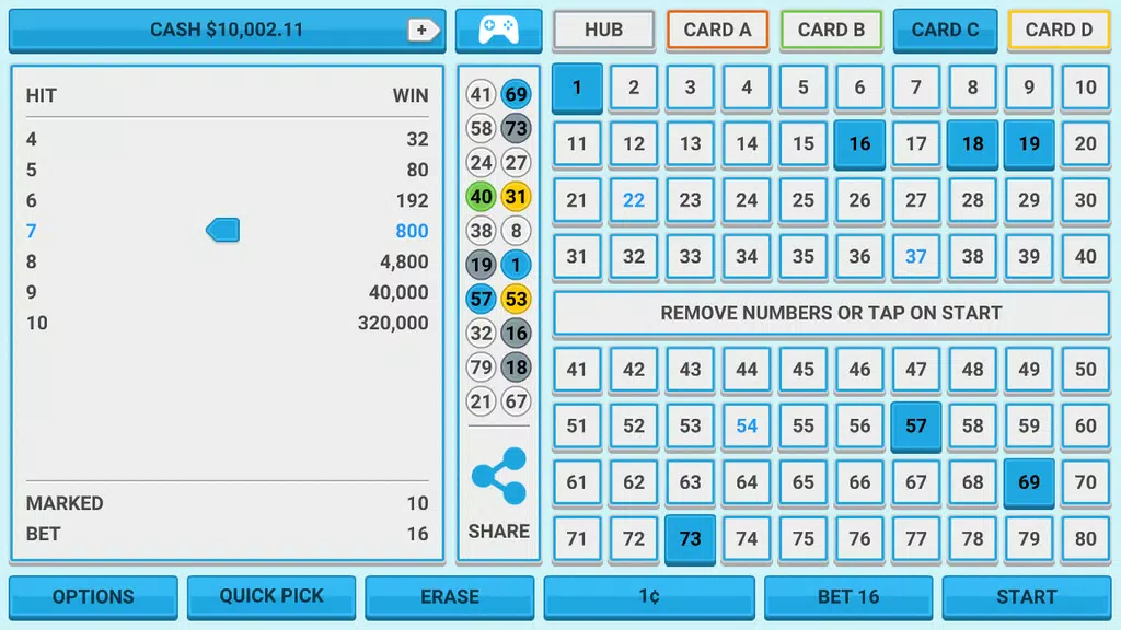 Colorful Keno: Casino Game screenshot