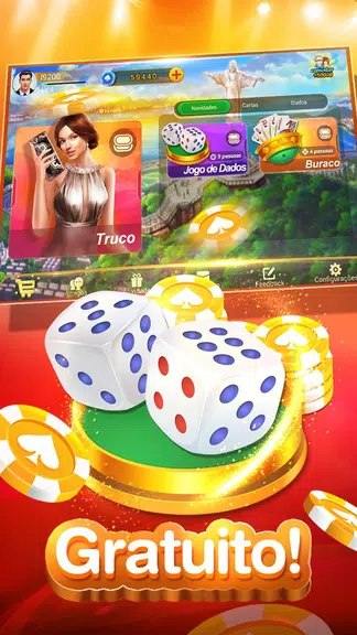 Jogo de dados online screenshot