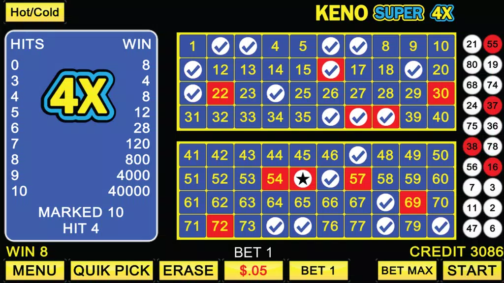 Keno Super Jackpot screenshot